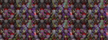 Siyah renkli çiçekler. Düz Çiçek Elementleri Tasarımı. Sketch Colour Spring Theme eskiz kalıbı. Sevimli çiçek raster deseni.