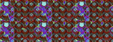 Tekstil ve kapak tasarımı için mükemmel. Renkli kırmızı, kahverengi ve mavi çizim deseni. Elle çizilmiş sonbahar çiçeği deseni. Doodle tarzı. Kırmızı, kahverengi ve mavi renkte çiçekler.