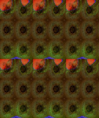 Küçük çiçekli yay deseni çiz. Raster illüstrasyonu. Suluboya tarzında kahverengi renkler üzerine.