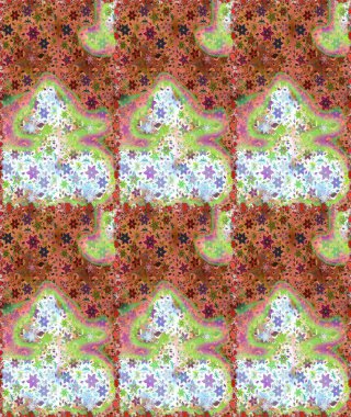 Raster düz çiçekleri pürüzsüz desen. Tarafsız ve kahverengi renkte çiçekler. Tasarım hediye paketi, tebrik kartları, posterler ve afiş tasarımı.