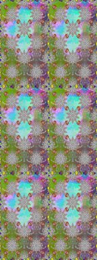 Güzel kumaş deseni. El çizimi. Çiçekler, dallar, bitkiler ve çiçekler. Raster illüstrasyonu.