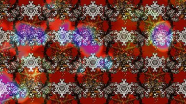 Millefleur 'lar. Küçük kahverengi, kırmızı siyah ve çiçeklerle oldukça kaliteli bir besin torbası deseni. Tekstil, kumaş, kapaklar, duvar kağıtları, baskı, paket, koleksiyon defteri, örgü, dekupaj için çiçek arkaplanı..