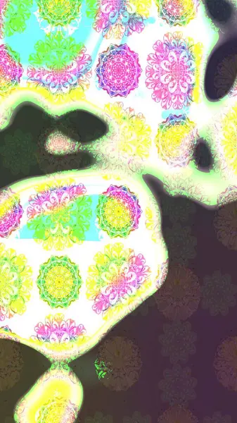 Üst manzara, yumuşak stil. Yeşil ve kahverengi renkte manzaralı çiçek deseni. Çiçek kompozisyonu, el boyası, hassas şablon. Sevgililer günü ve tebrik kartı konsepti için şık bir davet.