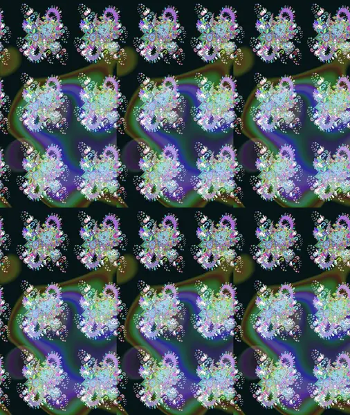 Renkli Bahar Teması eskiz kalıbı. Çiçek deseni. Düz Çiçek Elementleri Tasarımı. Raster çizimi. Güzel kumaş deseni..