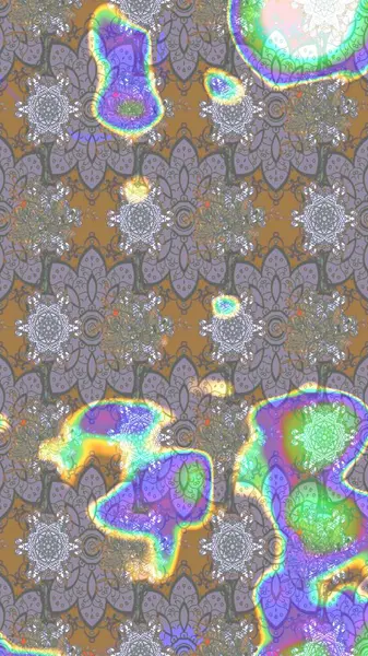 Sanat, çiçek tarzına ilham verir ve arka plan bırakır. Karalama çiçekleri çizim kalıbı. Raster deseni. Gri el çizimi desen.