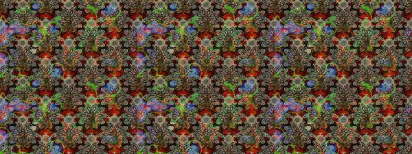 Çizim kalıbı. Ultraviyole kumaş deseni. Organik motif arka planı. Raster illüstrasyonu.