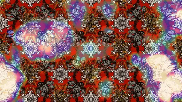 Çiçek deseni. Raster illüstrasyonu. Şatafatlı bahar bahçesi dokusu. Çiçek çizimi arkaplanı.