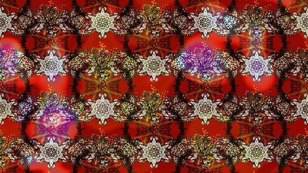 Tekstil, kumaş, kapaklar, duvar kağıtları, baskı, naylon, koleksiyon defteri, örgü. Küçük kahverengi, kırmızı ve siyah çiçekli oldukça eski bir besin torbası deseni. Millefleurlar.