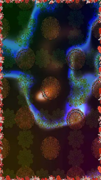 Manzaralı çiçek deseni. Sevgililer günü ve tebrik kartı konsepti için şık bir davetiye. Üst manzara, yumuşak kahverengi ve gri renkli. Çiçek kompozisyonu, el boyası, hassas şablon..