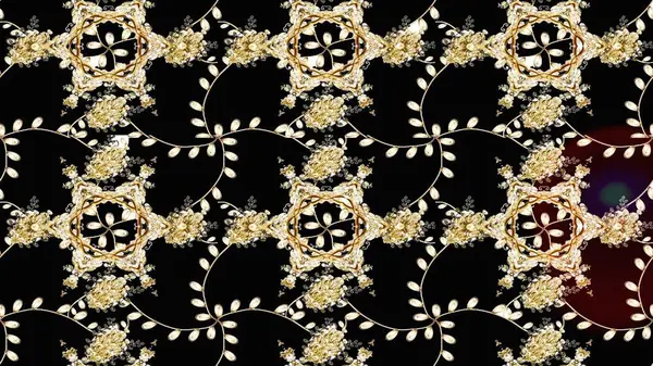 Bir sürü siyah, bej ve kahverengi soyut çiçekli tropik eskiz deseni. Varicoloblack, bej ve kahverengi raster çizimi. Küçük çiçekte sevimli çiçek deseni var..