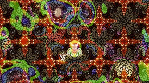 El çizimi, soyut ve süslü elementler. Kahverengi renkli. Klasik çiçekler. Yaz çiçekleri teması. Suluboya resim taklit Raster illüstrasyonu.