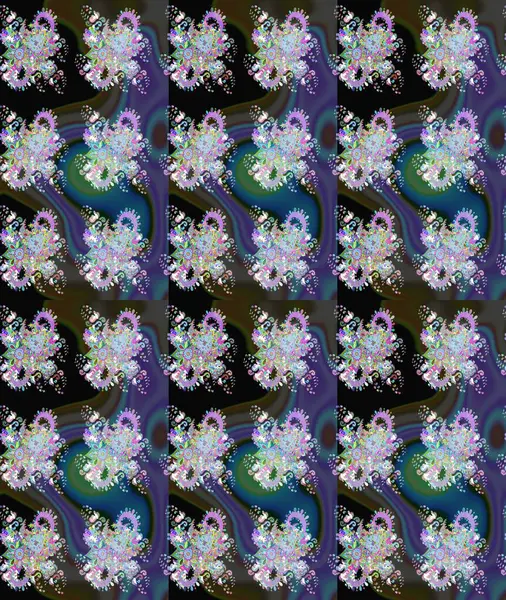 Çiçekler suluboya eskiz deseni. Raster Stili kumaş deseni.