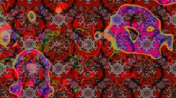 Güzel kumaş deseni. Raster illüstrasyonu. Bahar çiçekli güzel bir çiçek deseni..