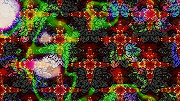 Renkli Bahar Teması eskiz kalıbı. Düz Çiçek Elementleri Tasarımı. Siyah renkte zarif çiçek buketi suluboya. Raster illüstrasyonu.