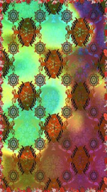 Raster deseni. Doğa. Küçük çiçekte güzel bir desen var. Çiçek kompozisyonu. Çiçek kolajı. Çiçek arkaplan. - Kahverengi çiçekler.