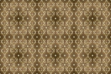 Raster oryantal süs. Barok tarzında kusursuz bir doğulu süsü. Kahverengi, bej ve nötr renklerde altın desenli altın elementler. Geleneksel klasik altın desen.