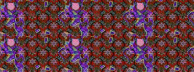 Çiçekler kırmızı, kahverengi ve gri renklerde. Raster illüstrasyonu. Çiçek desenli eskiz, vuruşlar, sıçramalar, yaz çiçekleri..