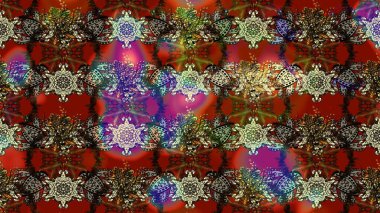 Tekstil ve kapak tasarımı için mükemmel. Çiçekler kahverengi, kırmızı ve gri renklerde. Doodle tarzı. Renkli kahverengi, kırmızı ve gri çizim kalıpları. Elle çizilmiş sonbahar çiçeği deseni..