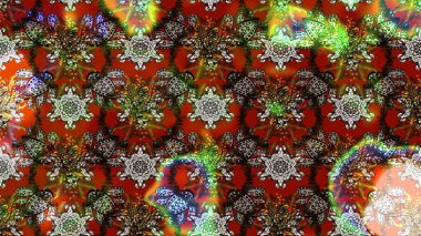 Raster illüstrasyonu. Taslak desenli, modaya uygun kumaş deseni. Renkli Bahar Teması eskiz kalıbı. Şirin çiçek elementleri. Düz Çiçek Elementleri Tasarımı.