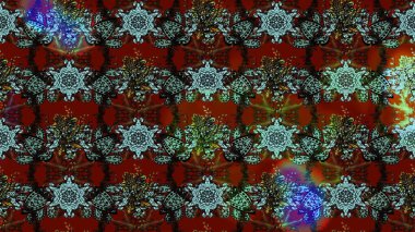 Raster illüstrasyonu. Kırmızı, kahverengi ve gri renklerde. Anti-stres için Raster soyut şablon sayfası.