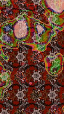 Güzel çiçek deseni. Düz Çiçek Elementleri Tasarımı. Kahverengi, kırmızı ve nötr renklerde çiçekler. Renkli Bahar Teması çizim şablonu.