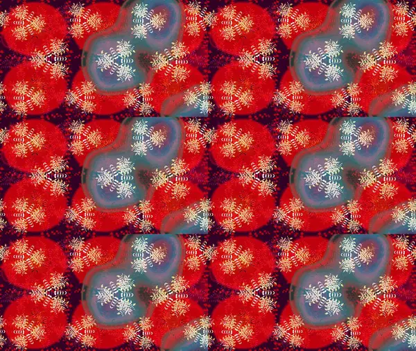 Raster çiçek desenleri çiziyor. Vadinin çiçekleri kırmızı renklerde.