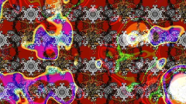 Küçük çiçekte güzel bir desen. Motley illüstrasyonu. Moda baskıları için zarif bir şablon. Çiçekli bahar çiçekleri. Küçük renkli çiçekler. Çizim.