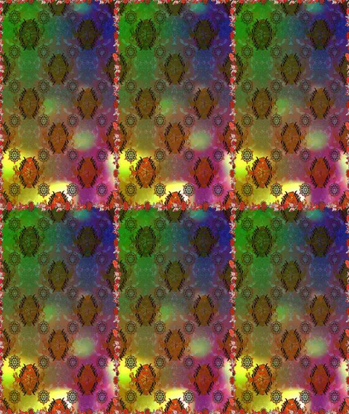 Raster düz çiçekleri pürüzsüz desen. Kahverengi renkli çiçekler. Tasarım hediye paketi, tebrik kartları, posterler ve afiş tasarımı.