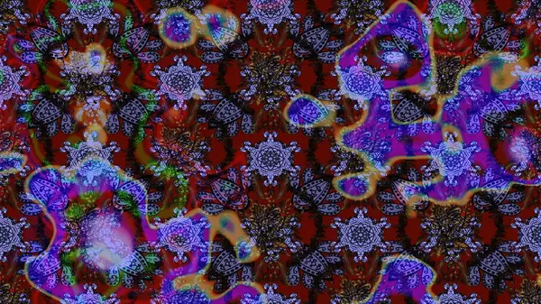 Raster Yumuşak kumaş deseni. Raster çiçek izi. Klasik taslak çizimi. Çiçek kahverengi, menekşe ve siyah çizim deseni.