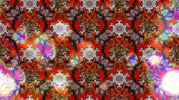 Kahverengi, kırmızı ve nötr renklerde çiçekler. Raster Illustrasyon 'daki Çiçek Deseni' nin son moda çizimi. Renkli Yaz Temalı eskiz kalıbı. Düz Çiçek Elementleri Tasarımı.