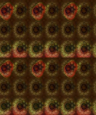 Kahverengi renklerde. Anti-stres için soyut örnek sayfası. Raster illüstrasyonu.