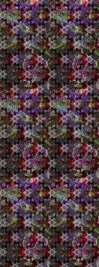 Sketch Colour Spring Theme eskiz kalıbı. Sevimli çiçek raster deseni. Düz Çiçek Elementleri Tasarımı. Siyah renkte çiçekler.