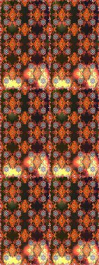 Raster illüstrasyonunda kusursuz çiçek deseni. Suluboya tarzında kahverengi ve gri renkte çiçekler.