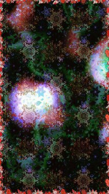 Düz çiçek öğeleri tasarım. Raster. Bahar Tema Dikişsiz desen arka plan rengi.