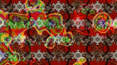 Güzel kumaş deseni. Raster suluboya çiçek deseni, narin çiçekler, kahverengi, kırmızı ve yeşil çiçekler, tebrik kartı şablonu.