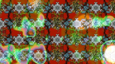 Bahar çiçekleriyle güzel bir çiçek deseni çizmişsin. Güzel kumaş deseni. Raster illüstrasyonu.