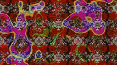 Çiçek arkaplanlı soyut zarafet eskiz deseni. Raster Güzel kumaş deseni.