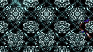 Siyah renklerde. Çiçek. Taslak dekoratif arka plan, çiçek mandala. Raster illüstrasyonu.