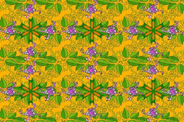 Güzel, parlak, pürüzsüz kumaş, tuval. Raster illüstrasyonu. Çiçek çelengi. Kıvırcık, parlak örgü. Eski moda arka plan. Şablon, pürüzsüz, çiçekli kenar..