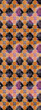 Etnik Mandala havlusu. Kusursuz süs izi. Tebrik kartı geçmişi, boyama kitabı, arkaplan ve tekstil için kullanılabilir. Raster Henna tarzı. Sınır Hindistan çiçek desenli paisley patentli.