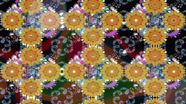 Botanik çizim kalıbı. Raster deseni. Organik elementler. Suluboya etkisi.