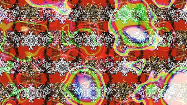 Raster illüstrasyonundaki çiçek desenli çizim. Renkli Bahar Teması eskiz kalıbı. Düz Çiçek Elementleri Tasarımı. Tarafsız, kırmızı ve gri renkte çiçekler.