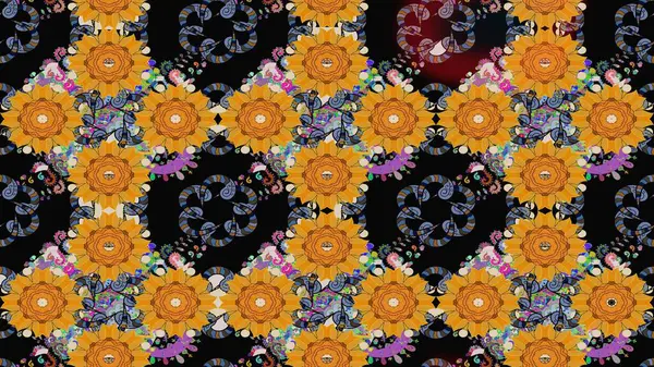 Beautiful watercolor Bouquet of summer flowers sketch pattern. Nice fabric pattern.