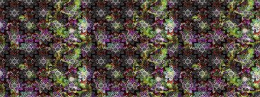 Gri renkli etnik çiçekli zarif eskiz deseni. Raster Çiçek İllüstrasyon Şirin Tekstil.