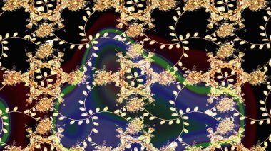 Raster skeci. Küçük çiçekli basit bir çiçek çizimi. Moda baskısı, albüm, ambalaj kağıdı ve duvar kağıdı için zarif dekoratif süslemeler. Siyah, kahverengi ve bej renkli şirin çiçekler..