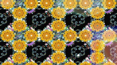 Sarı renkli çiçekler. Elle boyanmış suluboya resim çizimi çiçekler ve bitkiler.