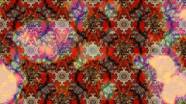 Zarif, parlak ve eskiz kahverengi, bej ve kırmızı çiçek desenli tasarım. Raster. Sabıka baskıları, bebek kıyafetleri, duvar kâğıtları, paket kutuları vb..