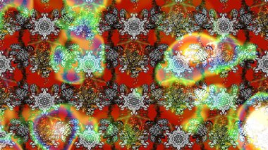 Anti-stres için soyut örnek sayfası. Raster illüstrasyonu. Gri, kahverengi ve yeşil renklerde.