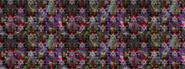 Siyah renkli çiçekler. Düz Çiçek Elementleri Tasarımı. Sketch Colour Spring Theme eskiz kalıbı. Sevimli çiçek raster deseni.