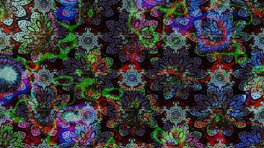 Raster illüstrasyonu. Raster. Tomurcukları çiçek olan sevimli bir çiçek deseni. Eskiz geçmişi. Kumaş, tekstil, duvar kağıdı baskısı için. Antika retro tarzı.